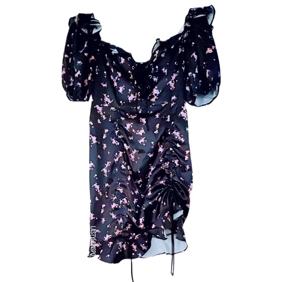 REVOLVE Secret Agent Floral Dress Puffed Sleeves Boho Fancy Size XS - Picture 3 of 6